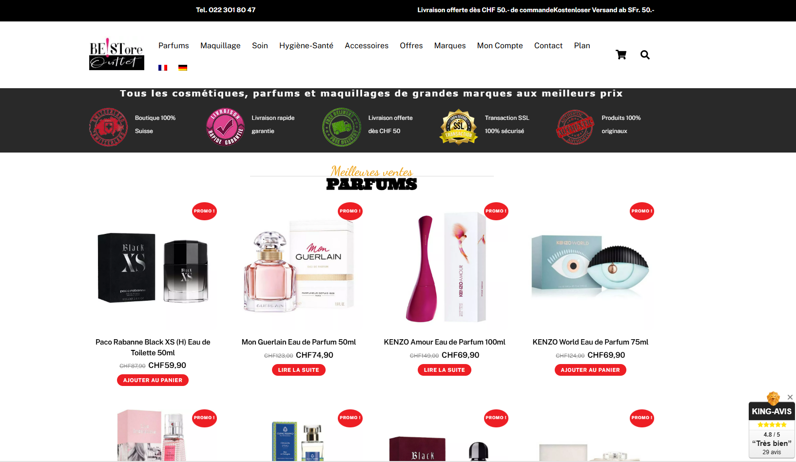 website bestoreoutlet ecommerce